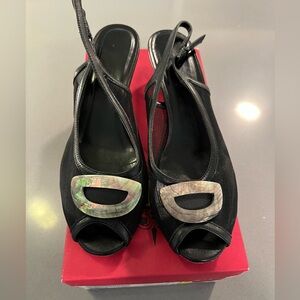 Vaneli Black Sandals-GUC-size 9W